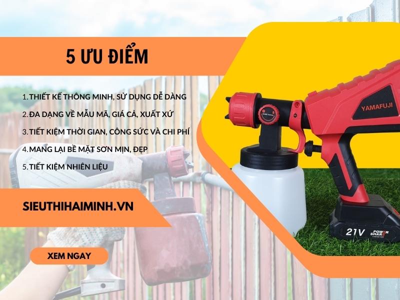 ưu điểm của máy phun sơn công nghiệp
