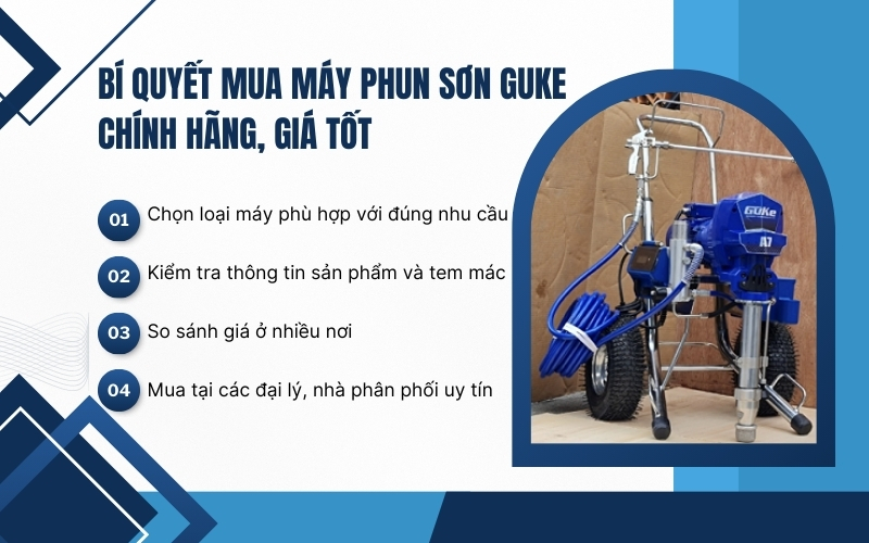 Bí quyết mua Máy phun sơn GUKE chính hãng, giá tốt