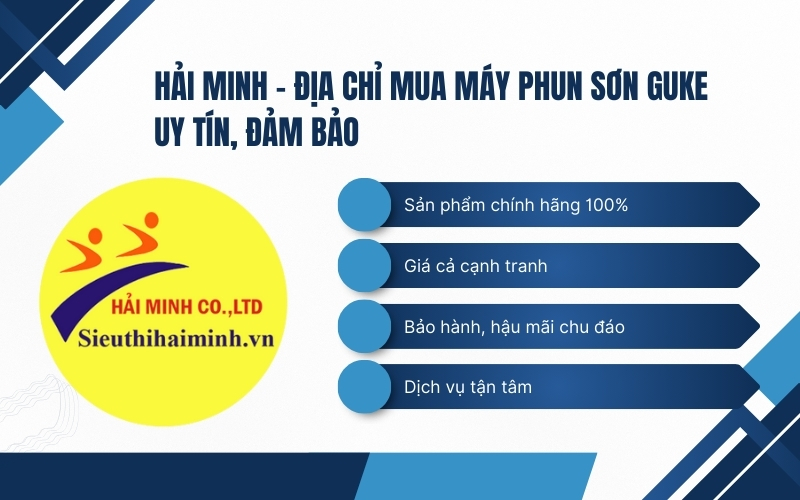 Hải Minh - Địa chỉ mua máy phun sơn GUKE uy tín, đảm bảo