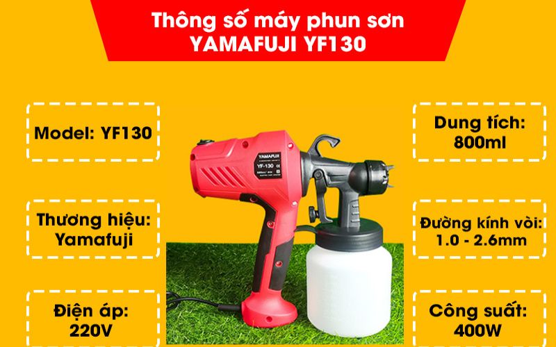 Máy phun chạy điện Yamafuji YF130