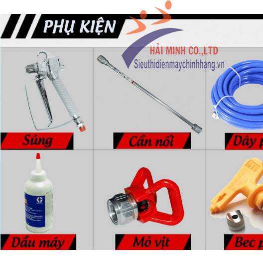 Phụ kiện máy phun sơn chống cháy phun bột BLD 1095