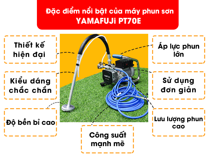 Máy phun sơn motor cảm ứng từ Yamafuji PT-70E