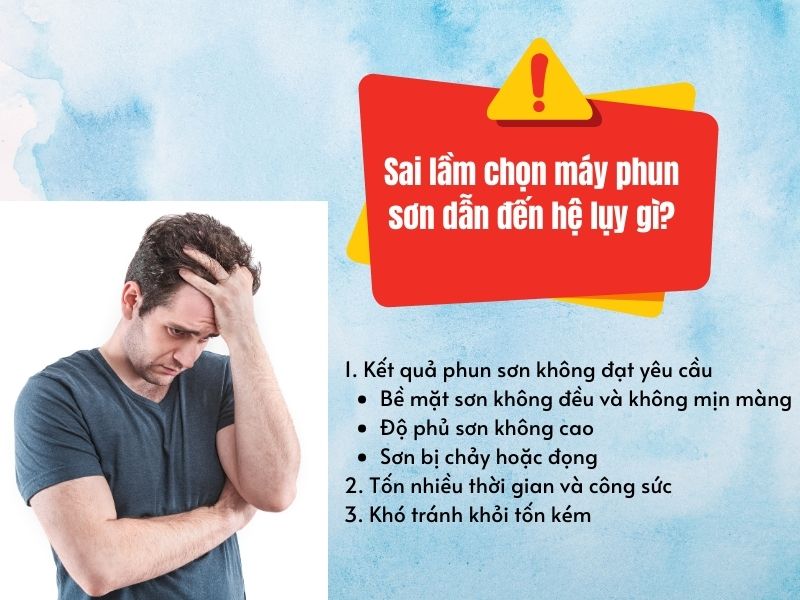 Sai lầm chọn máy phun sơn dẫn đến hệ lụy gì