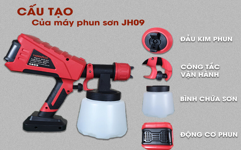 Súng phun sơn điện cầm tay Yamafuji JH-09