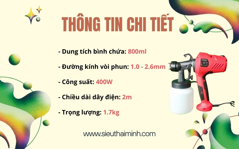 Thông tin chi tiết về máy phun sơn YF-130