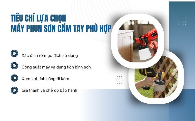 Tiêu chí lựa chọn máy phun sơn cầm tay phù hợp