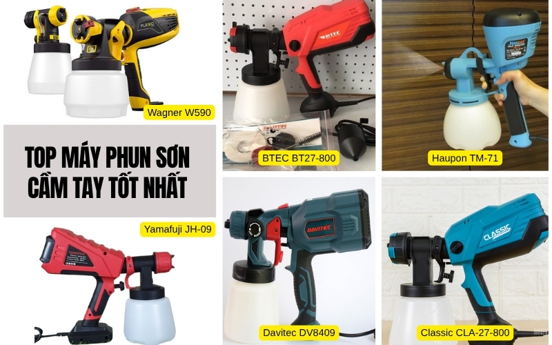 Top máy phun sơn cầm tay tốt nhất hiện nay