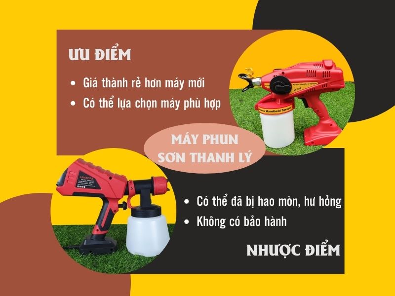 Ưu nhược điểm của máy phun sơn thanh ly