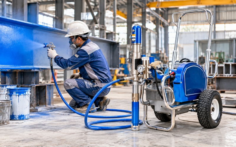 Máy phun sơn thủy lực Yamafuji Prado Q6