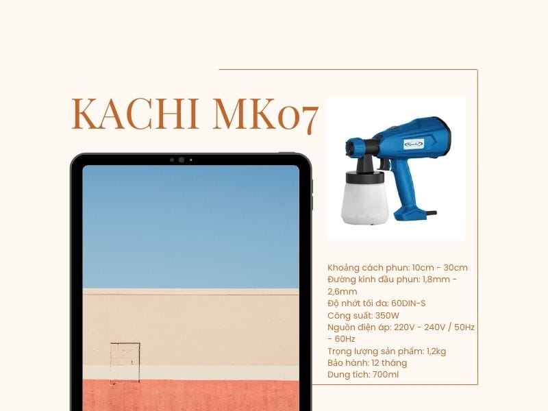 Thông số kỹ thuật của máy phun sơn cầm tay Kachi MK07
