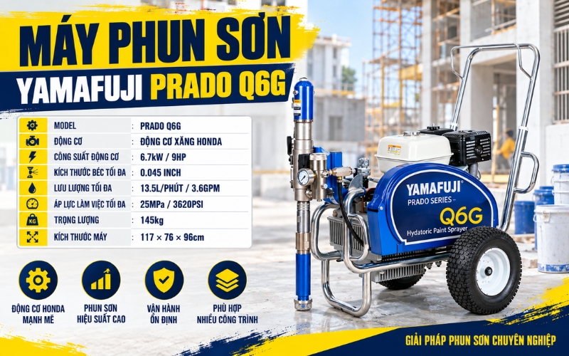 Thông số máy phun sơn Yamafuji Prado Q6G