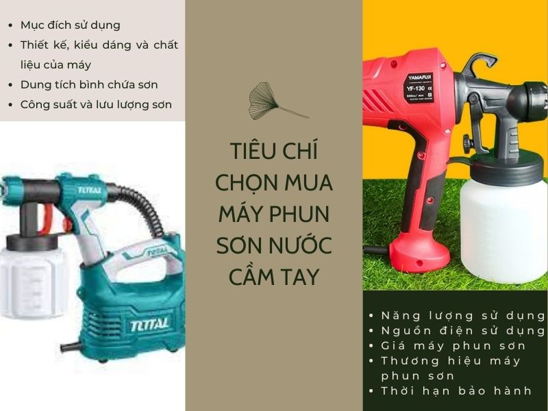 Tiêu chí chọn mua máy phun sơn nước cầm tay