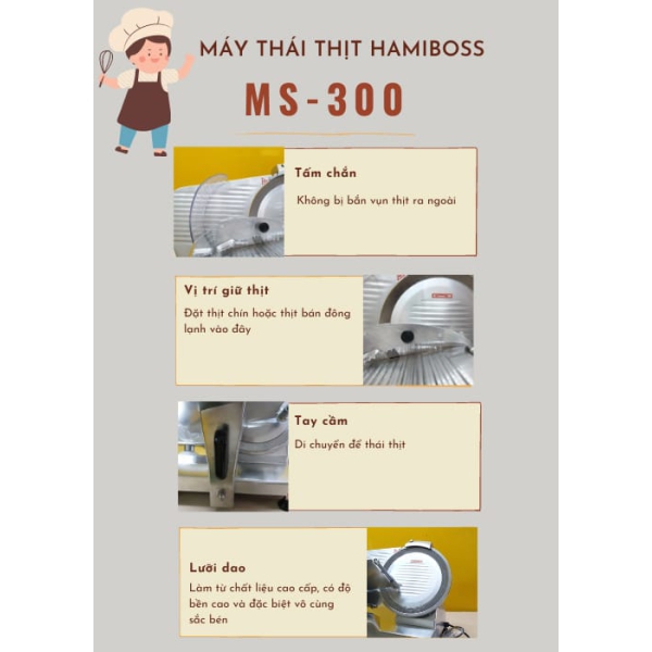 Máy thái thịt Hamiboss-MS300