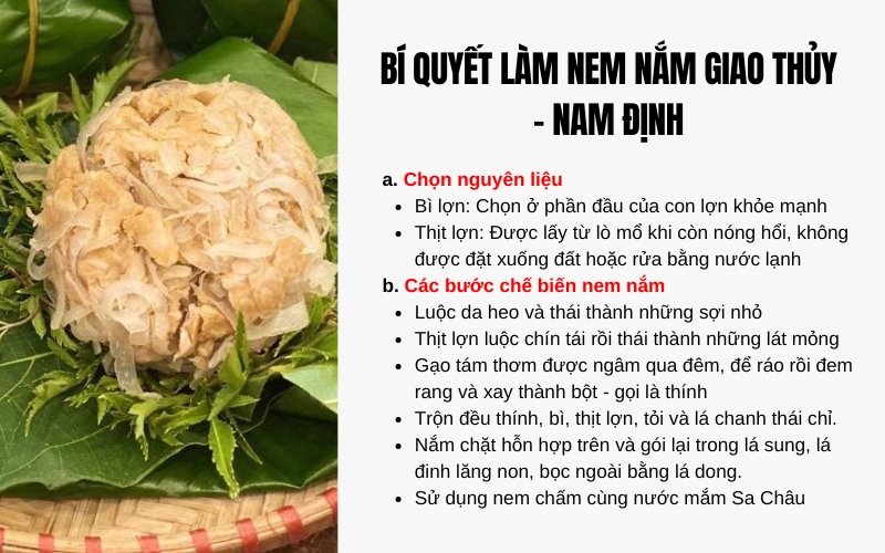 Bí quyết làm nem nắm Giao Thủy - Nam Định