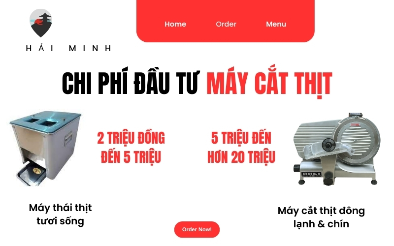 Chi phí đầu tư máy cắt thịt hiện nay