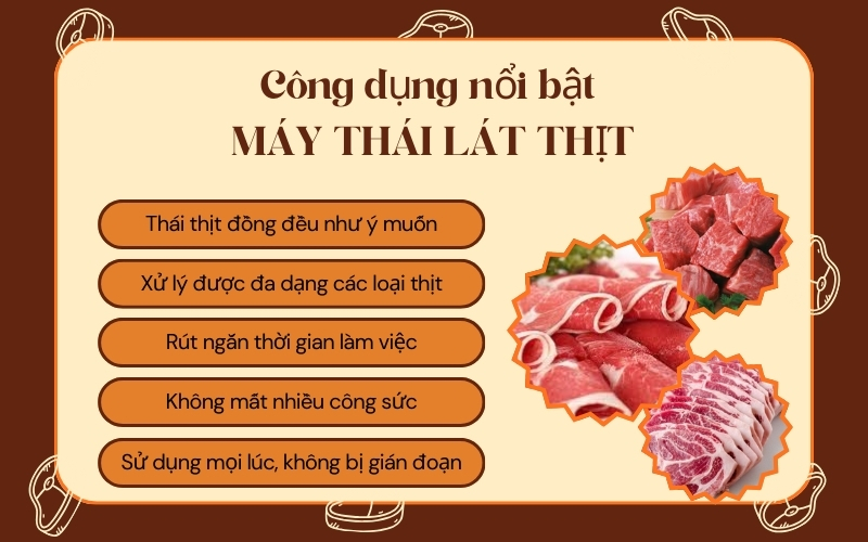 Công dụng nổi bật của máy thái lát thịt 