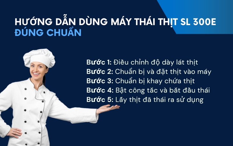 Hướng dẫn dùng máy thái thịt SL 300E đúng chuẩn