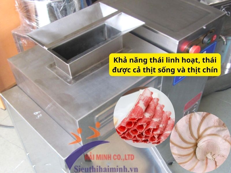 Máy thái thịt ZQ thái được cả thịt sống và thịt chín