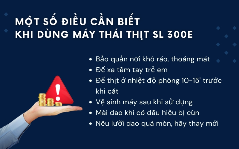 Một số điều cần biết khi dùng máy thái thịt SL 300E