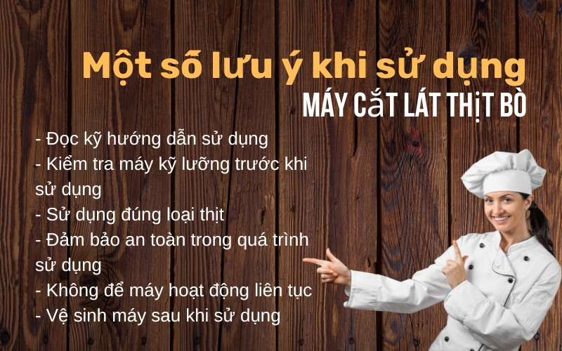 Một số lưu ý khi sử dụng máy cắt lát thịt bò