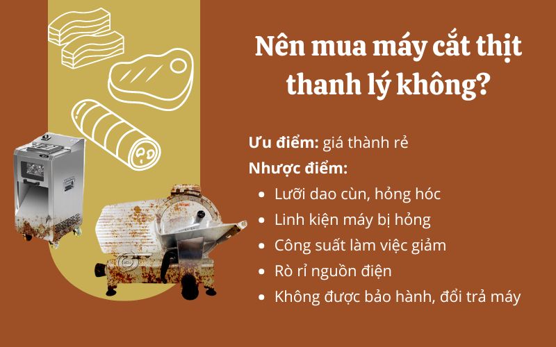 Nên mua máy cắt thịt thanh lý không?
