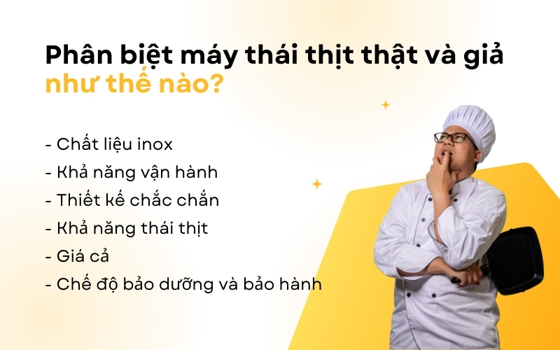 Phân biệt máy thái thịt thật và giả như thế nào?