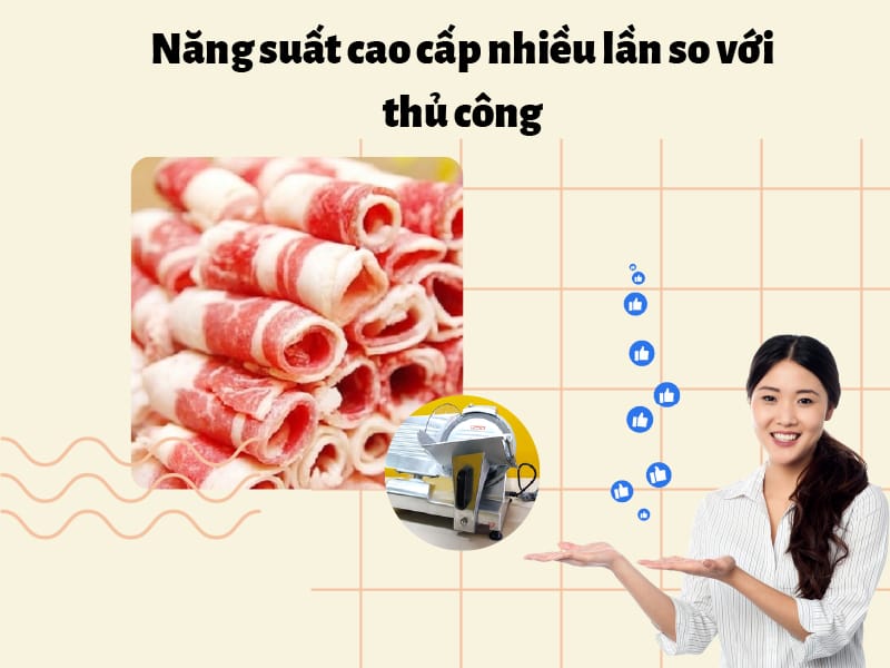 Năng suất cao cấp nhiều lần so với thủ công