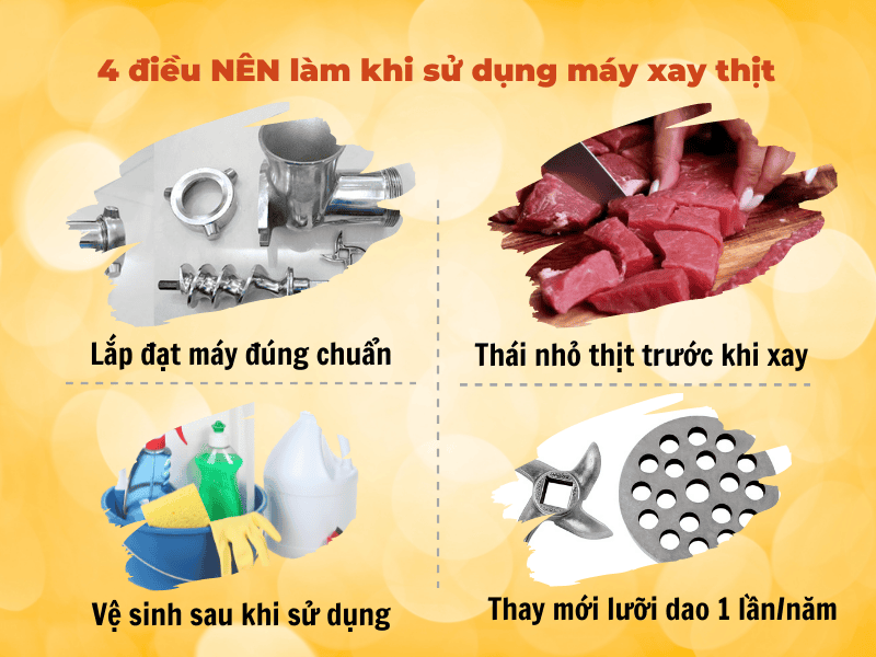 4 điều NÊN làm khi sử dụng máy xay thịt