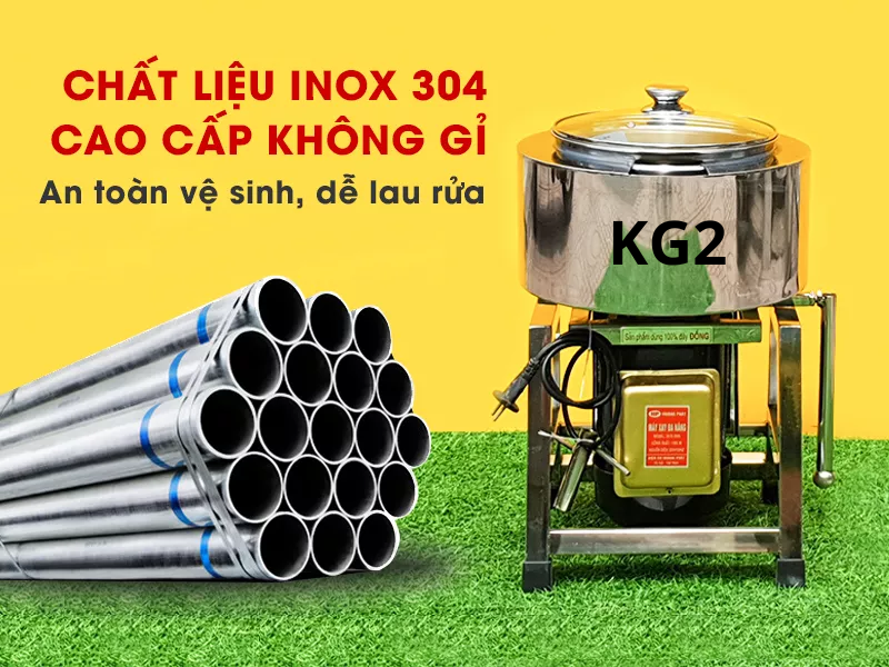 Máy xay giò chả inox KG2 chất lượng, an toàn vệ sinh