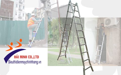 Thang nhôm gấp chữ A Sumika SK210 ứng dụng rộng