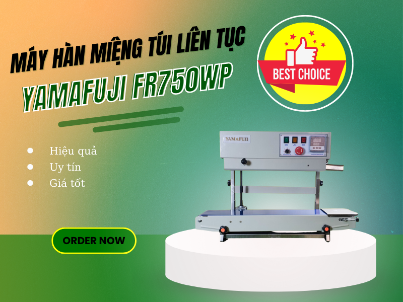  Máy hàn miệng túi liên tục Yamafuji FR750WP (chân cao)