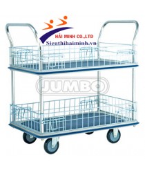 xe đẩy hàng 2 tầng jumbo