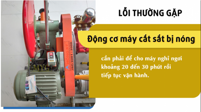Động cơ của máy cắt sắt bị nóng