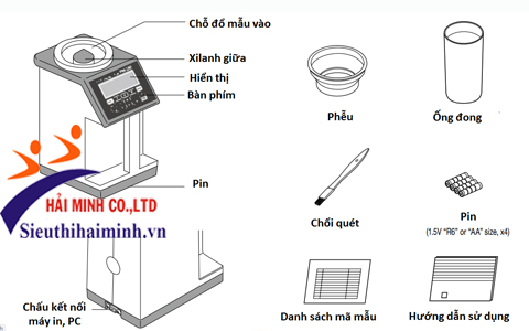 cấu tạo Máy đo độ ẩm nông sản Kett PM-650