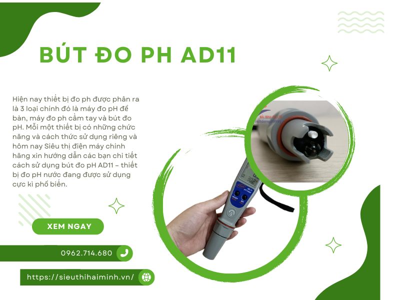 Lựa chọn bút đo pH nước AD 11