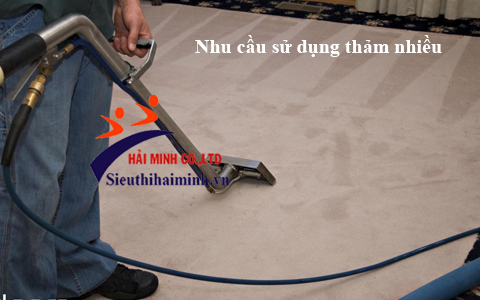 Nhu cầu sử dụng máy giặt thảm càng tăng do sử dụng thảm nhiều