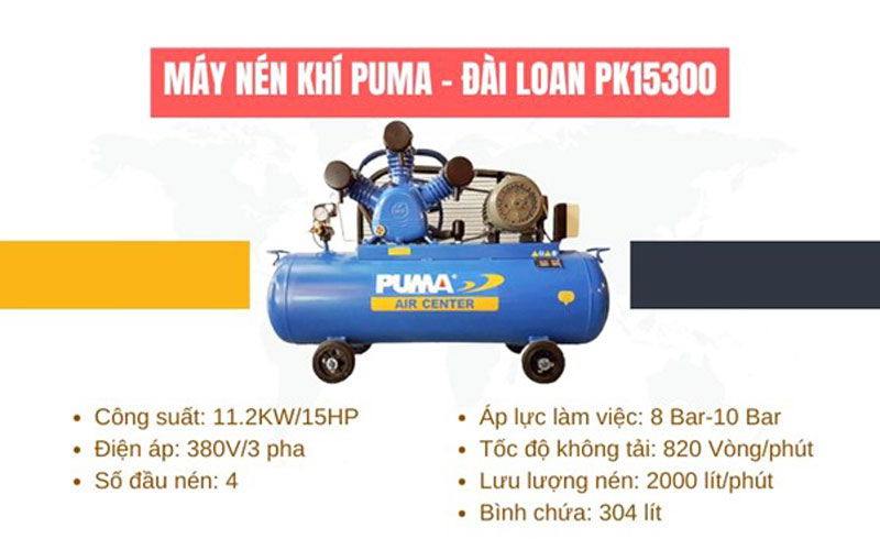 Máy nén khí Puma - Đài Loan PK15300