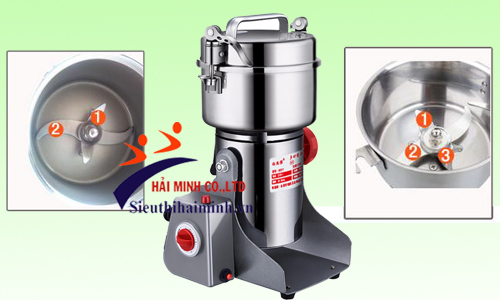 máy nghiền bột mini với lưỡi dao sắc bén 