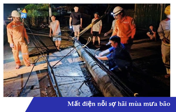 Mất điện nỗi sợ hãi mùa mưa bão
