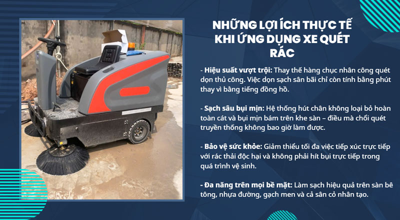 Những lợi ích thực tế khi ứng dụng xe quét rác