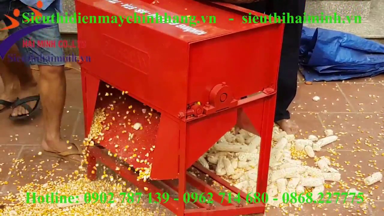Máy tách hạt ngô chạy điện vuông HMQ-01