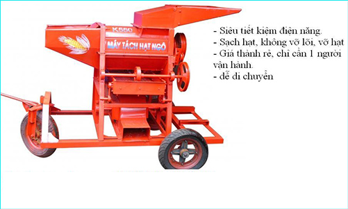 Máy tách hạt bắp chạy điện với những tính năng ưu việt