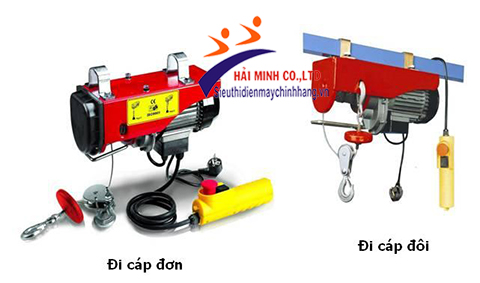 Cách đi cáp đơn, cáp đôi cho tời điện mini 1 pha đúng chuẩn