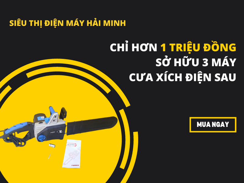 Chỉ hơn 1 triệu đồng sở hữu 3 máy cưa xích điện sau