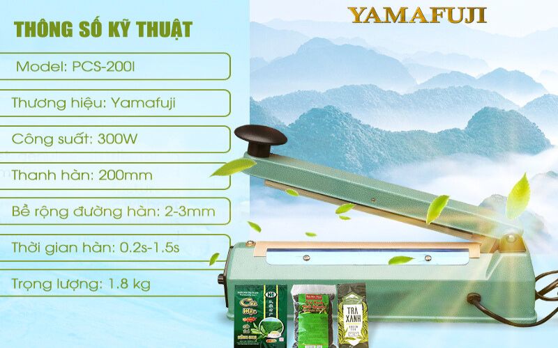 Máy ép miệng túi mini dập tay PCS-200I