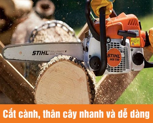 Khả năng cắt cành cây của máy cưa xích stihl