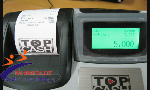 Màn hình và hóa đơn máy tính tiền Topcash AL- S10 Plus