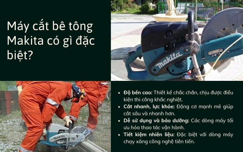 Máy cắt bê tông Makita có gì đặc biệt?