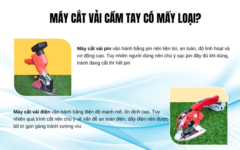 2 loại máy cắt vải cầm tay