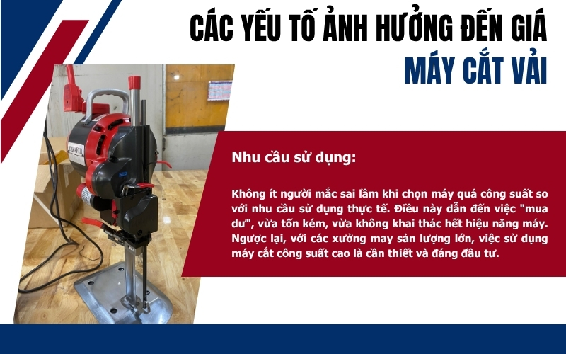 Nhu cầu sử dụng ảnh hưởng tới giá máy cắt vải 